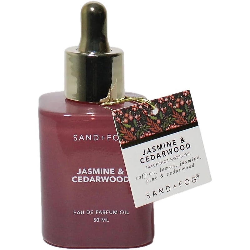 Sand + Fog Jasmine & Cedarwood Eau de Parfum Oil, 1.7oz, Dropper Bottle - Image 1
