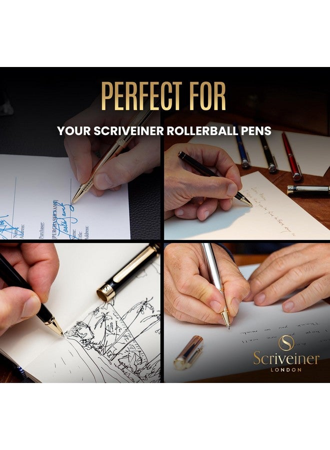 Scriveiner Rollerball Refill Black Medium - 4 Rollerball Refills Designed For Scriveiner Pens - Safety Ceramic Non Dry Roller Pen Refill M - Schmidt 888 Size - Made In Germany - Image 5