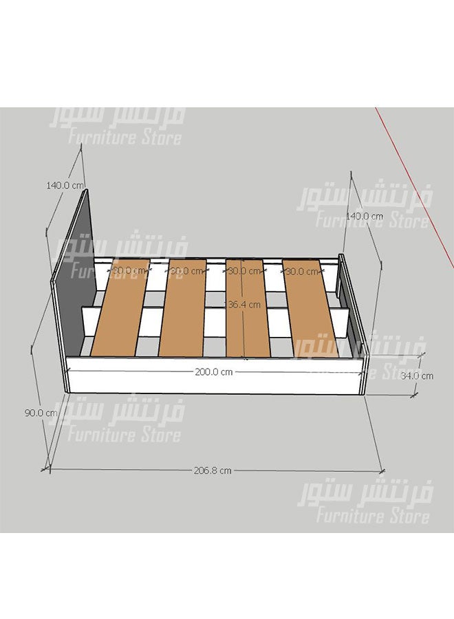 فرنتشر ستور سرير مودرن - عرض140 سم طول200 سم ، من فرنتشر ستور. - Image 2