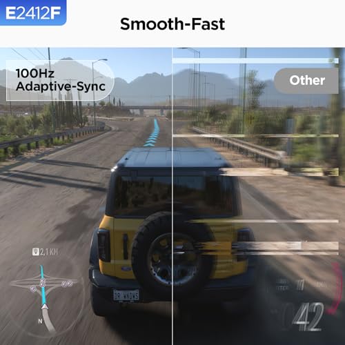 KOORUI 24-inch Computer Monitor Full HD 1920 x 1080p 100Hz VA Display 3000:1 Contrast Ratio with HDMI VGA, Three-Sided Slim Bezels, 100 x 100 mm VESA Mountable, Ergonomic Tilt, Black - Image 3