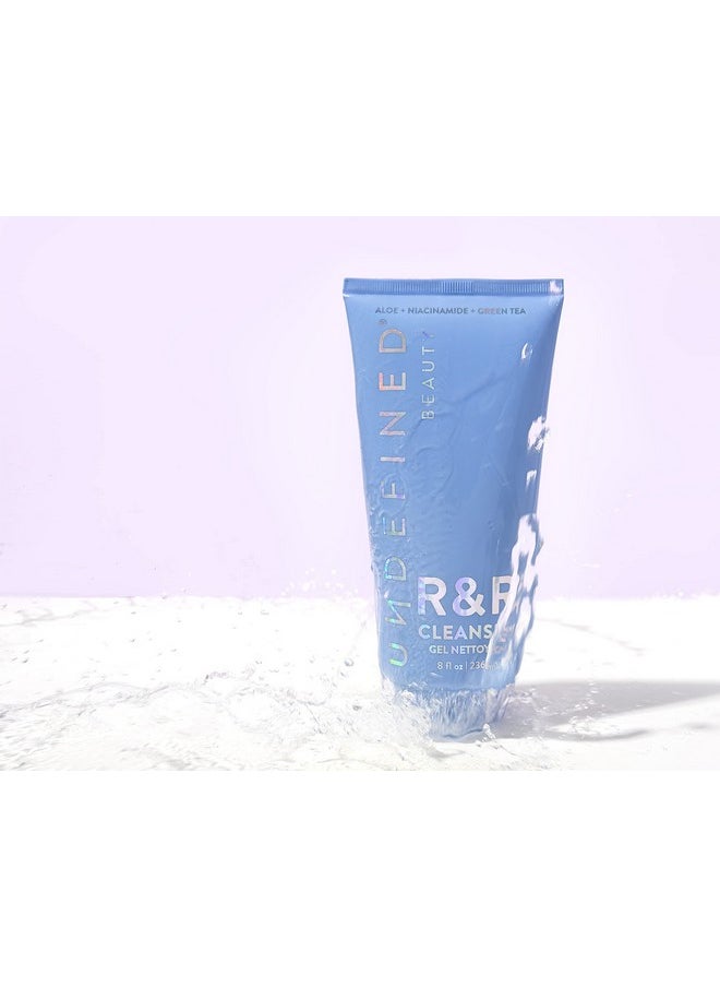 Undefined Beauty R&R Cleanser 8Oz Brightening & Balancing Gel Cleanser Infused With Niacinamide Centella Green Tea Tremella Mushroom  - Image 4