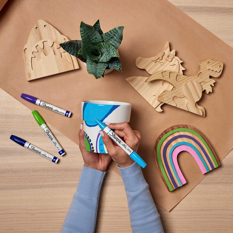 Sharpie Oil-Based Paint Markers, Medium Point, Bright Colors, 5 Count - Great for Rock Painting - Image 5