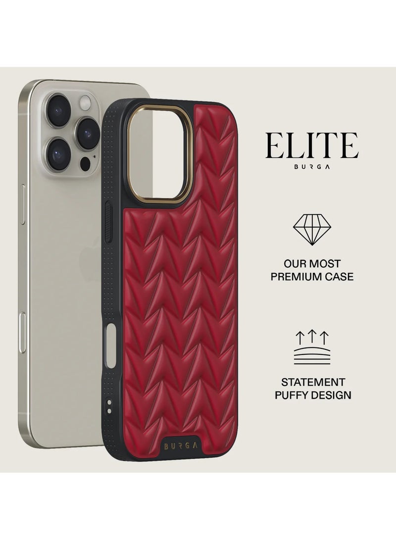 BURGA Case for iPhone 16 Pro – Ultra-Soft TPU, TPE, and PC Material with Bouncy Texture, CloudGuard Shock Absorption, Lightweight Build, and Elite-Level Drop Protection,Cherry - Image 2