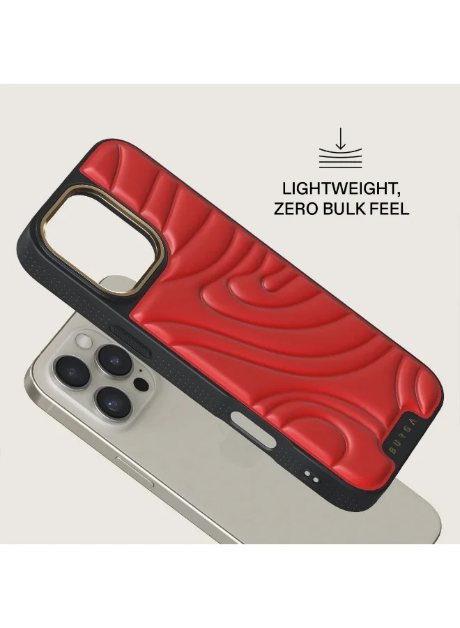 BURGA Case for iPhone 16 Pro – Ultra-Soft TPU, TPE, and PC Material with Bouncy Texture, CloudGuard Shock Absorption, Lightweight Build, and Elite-Level Drop Protection,Cherry