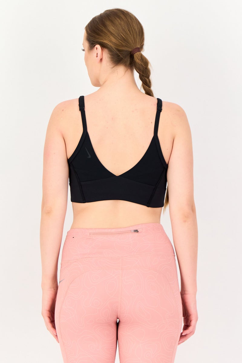 Nike Women Padded Brand Logo Yoga Sport Bra, Black - Image 3