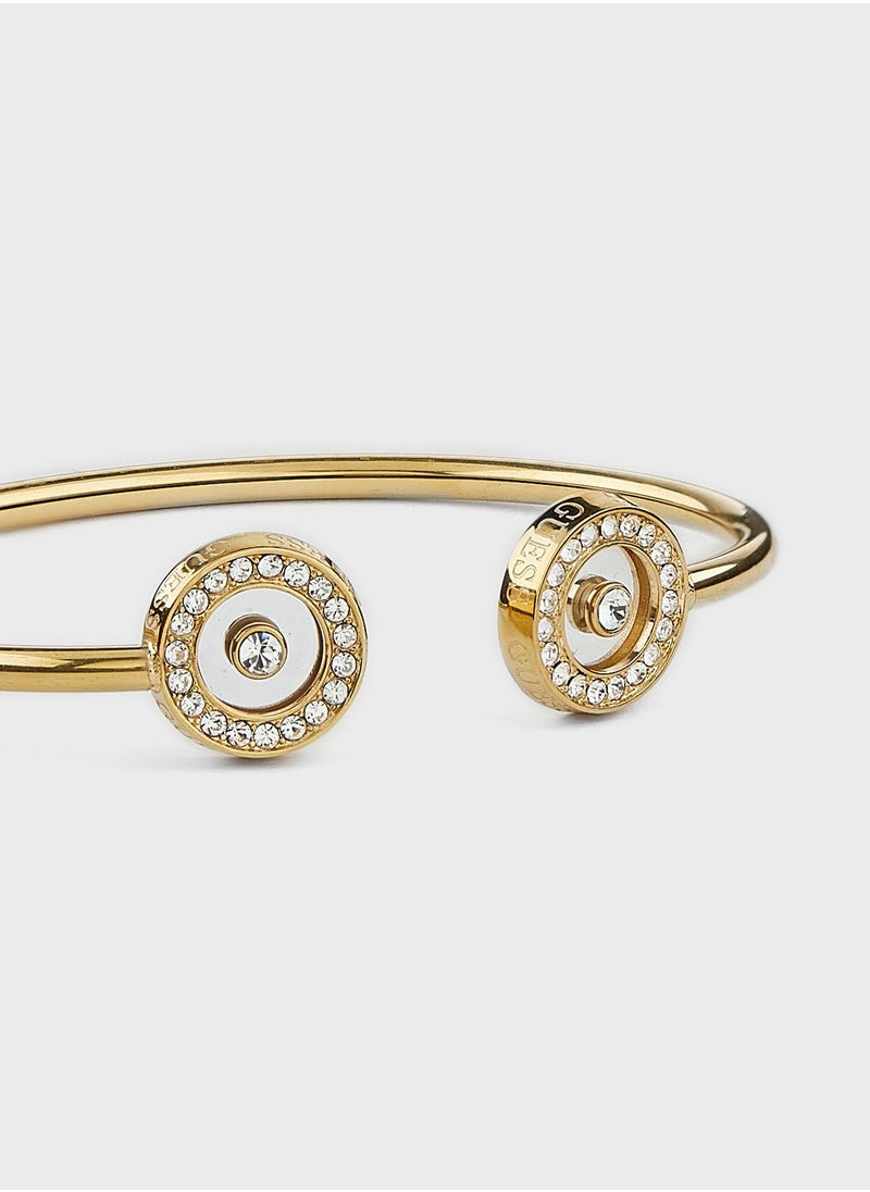 GUESS Pave Circle Flexi Bangle Bracelet  - Image 3