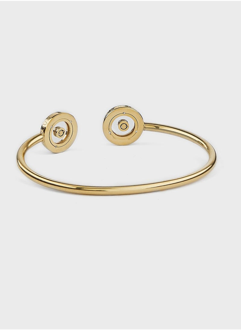 GUESS Pave Circle Flexi Bangle Bracelet  - Image 2