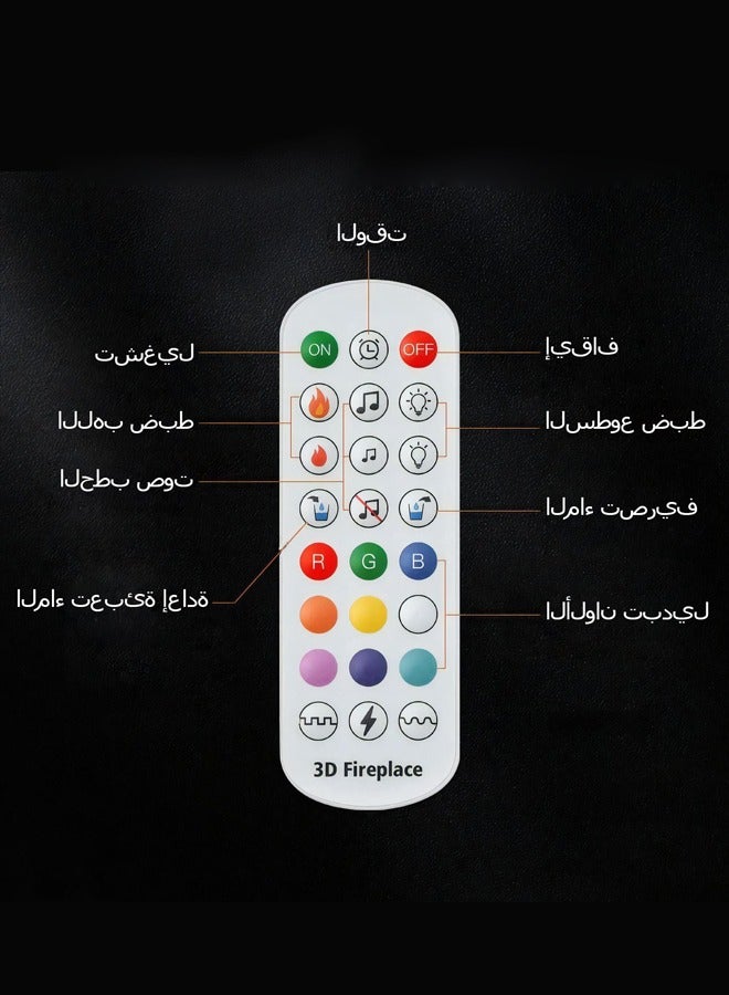 مدفأة بخارية ذكية مع صوت احتراق الحطب 3D بخار ماء مدفأة كهربائية - Image 5