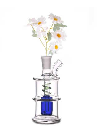 Mini Glass Home Decorative Vase High-Quality Durable for Flowers Aesthetic Design High Borosilicate Bottle for Home Decor (Transparent)