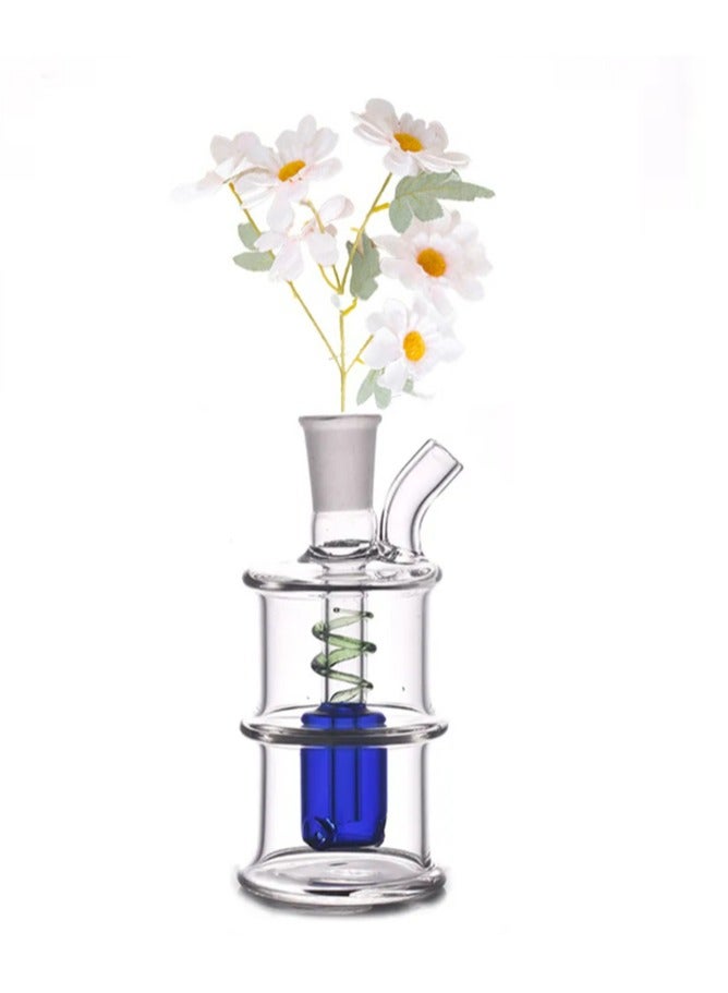 Mini Glass Home Decorative Vase High-Quality Durable for Flowers Aesthetic Design High Borosilicate Bottle for Home Decor (Transparent)
