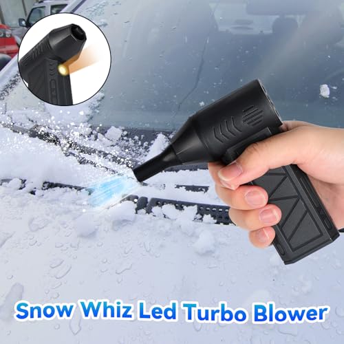 hepanio Snow Whiz Turbo Blower,2026 Upgrade Snow Blower,Snowwhiz Turbo Blower with Led,3 Gear Adjustable Super Power Turbo Breeze Electric Blow,Mini Turbos Snow Blower for Car for Car,Home,Keyboard,Computer - Image 3