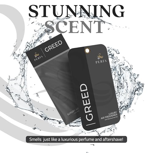 Perfa Greed Disposable Card Freshener for Men | Car Scents Air Freshener with Greed Fragrance | Strong Car Perfume Air Freshener with Odour Eliminating Technology | Greed by Perfa - Image 5