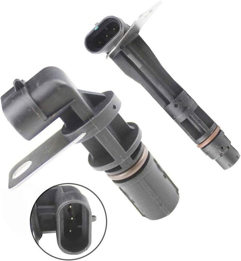 higherbro 2pcs Crankshaft + Camshaft Position Sensor Kits for 1999-2006 Chevrolet Silverado 1500 2500 3500; 2001-2006 Silverado 1500 HD - Image 1