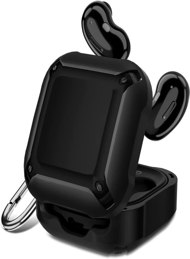 Next Next Store Samsung Galaxy Buds Case, Durable Shockproof Soft PC Full Protective Case Cover Compatible with Galaxy Buds 2 Pro/Galaxy Buds Pro/Galaxy Buds 2/Galaxy Buds Live (Black)