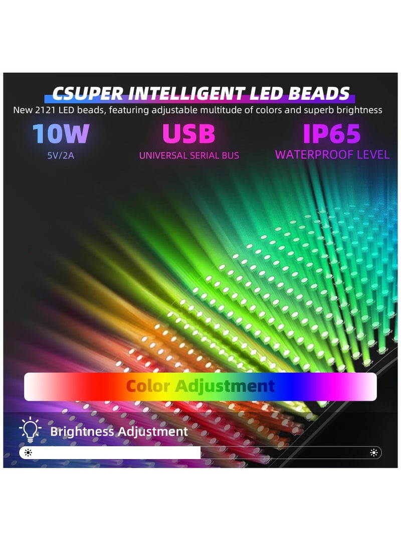Generic LED Signs for Car [Smarter App Control] [Upgraded Lamp Beads], 7''x3'' Flexible LED Matrix Panel 5.0 Bluetooth Control USB 5V DIY Programmable Led Sign for Taxi Car Accessories  - Image 5