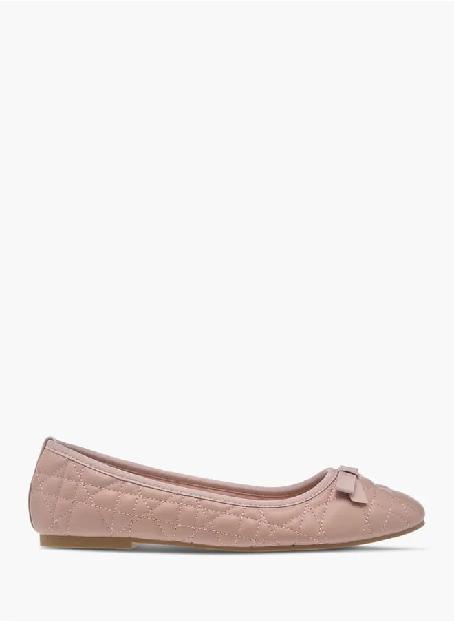 Celeste Womens Quilted Slip-On Ballerina Shoes