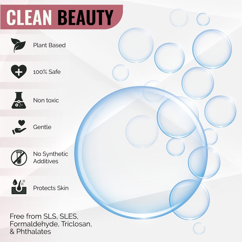 LOOKATME Korean Face Wash for Sensitive Skin - Water Based Bubble Skincare Cleanser - K Beauty Natural Acne Foaming Cleaner - Hydrating Skin Care Cleansing Foam with Low pH - Collagen - Image 4