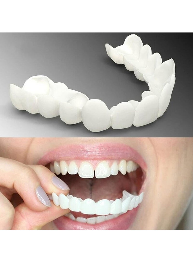 Generic Teeth Veneers Whitening Dentures Imitation Braces Temporary False Teeth Cover Perfect Smile Comfortable Fit Denture Kit  - Image 4