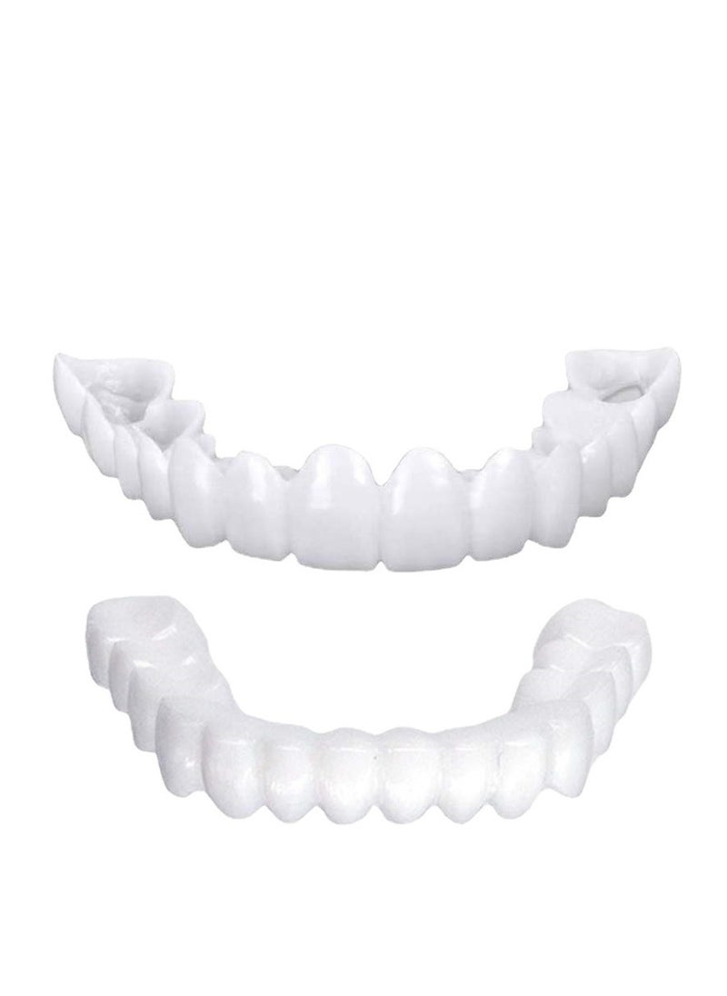Generic Teeth Veneers Whitening Dentures Imitation Braces Temporary False Teeth Cover Perfect Smile Comfortable Fit Denture Kit  - Image 5