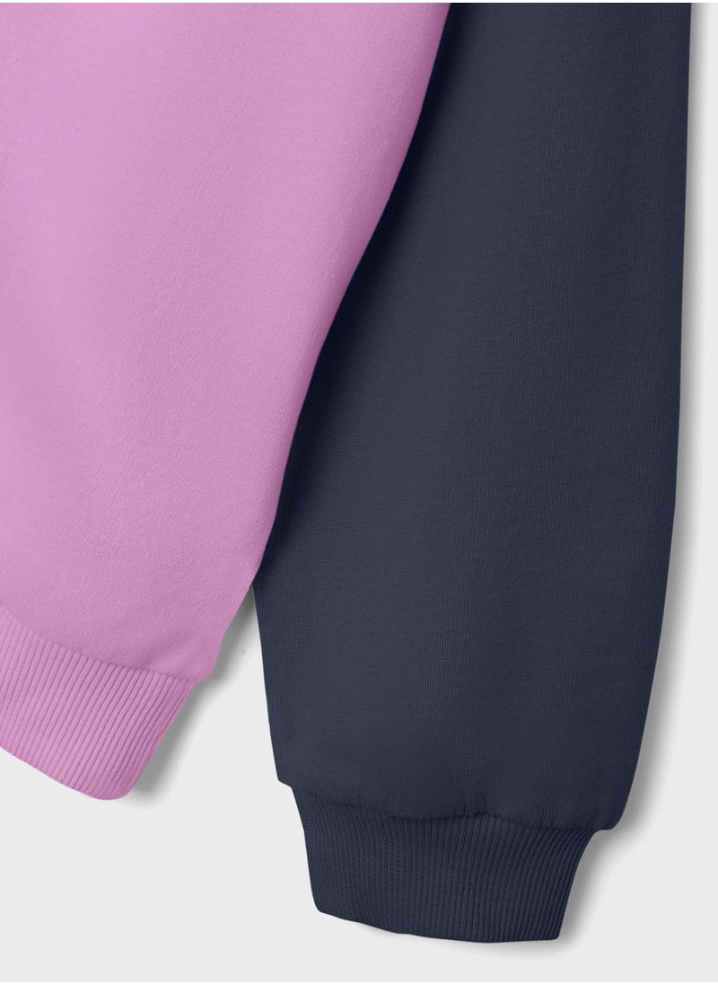 NAME IT - Kids Colourblock Sweatshirt - Image 1
