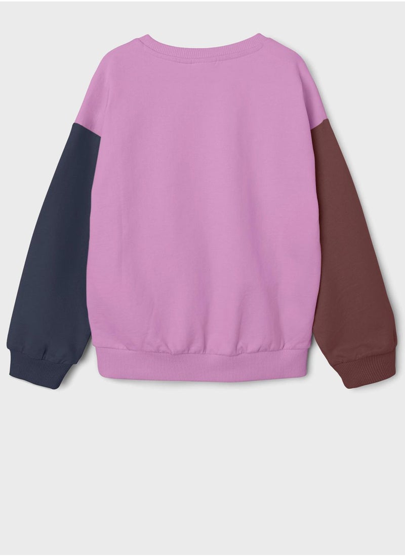 NAME IT - Kids Colourblock Sweatshirt - Image 1