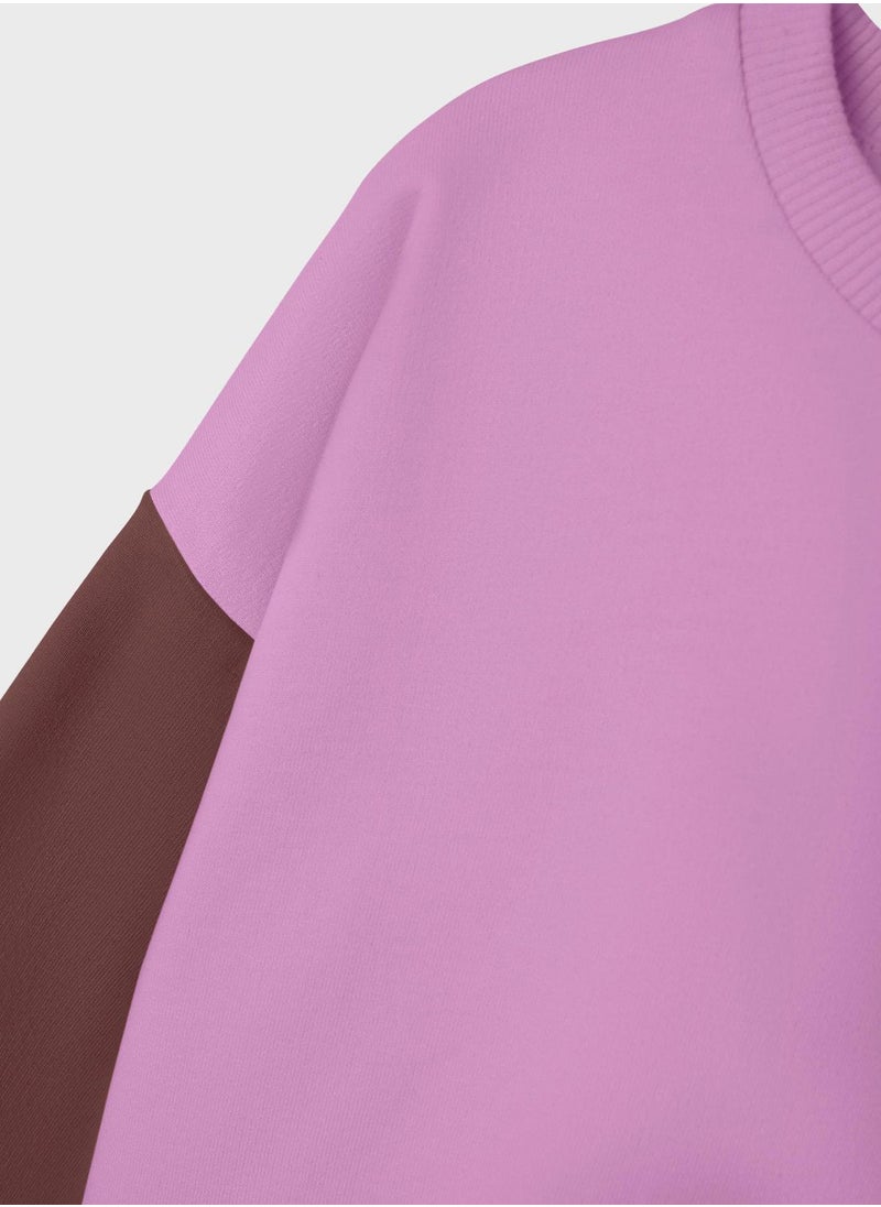 NAME IT - Kids Colourblock Sweatshirt - Image 1