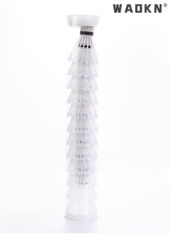WAOKN 12 Pcs Plastic Badminton Shuttlecocks with Great Stability and Durability Badminton Birdie Balls Indoor Outdoor Sport Training Badminton Ball,Sports Stuff Sports Goods Sports Supplies （white）  - Image 5