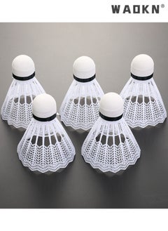 WAOKN 12 Pcs Plastic Badminton Shuttlecocks with Great Stability and Durability Badminton Birdie Balls Indoor Outdoor Sport Training Badminton Ball,Sports Stuff Sports Goods Sports Supplies （white）  - Image 2