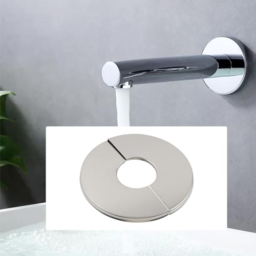 Nicerity 20Pcs Stainless Steel Wall Split Flange Shower Arm Flange 259x09466x24mm Round Escutcheon Plate Cover for Various Pipes - Image 3