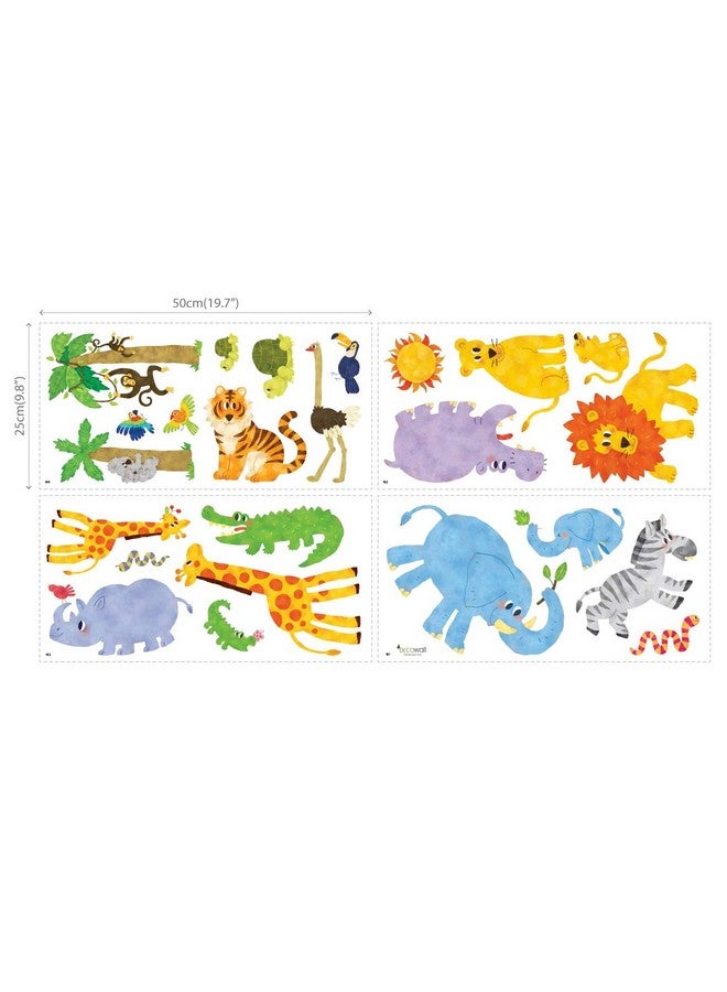 Decowall ملصقات حائط حيوانات الغابة للأطفال DECOWALL DS8-1513N ملصقات حائط قابلة للإزالة واللصق لغرفة الأطفال وغرفة النوم وغرفة المعيشة - Image 5