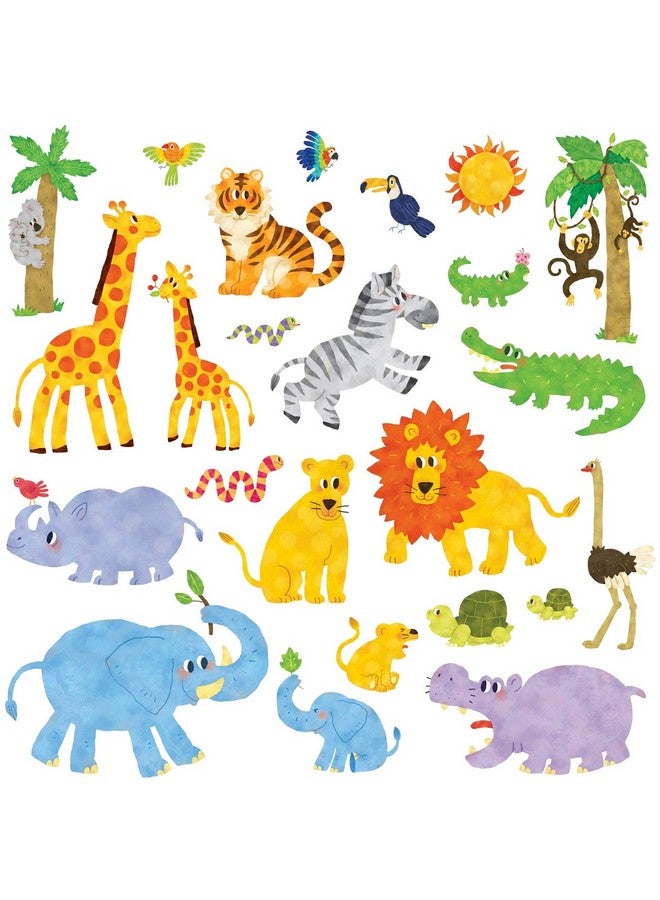 Decowall ملصقات حائط حيوانات الغابة للأطفال DECOWALL DS8-1513N ملصقات حائط قابلة للإزالة واللصق لغرفة الأطفال وغرفة النوم وغرفة المعيشة - Image 1