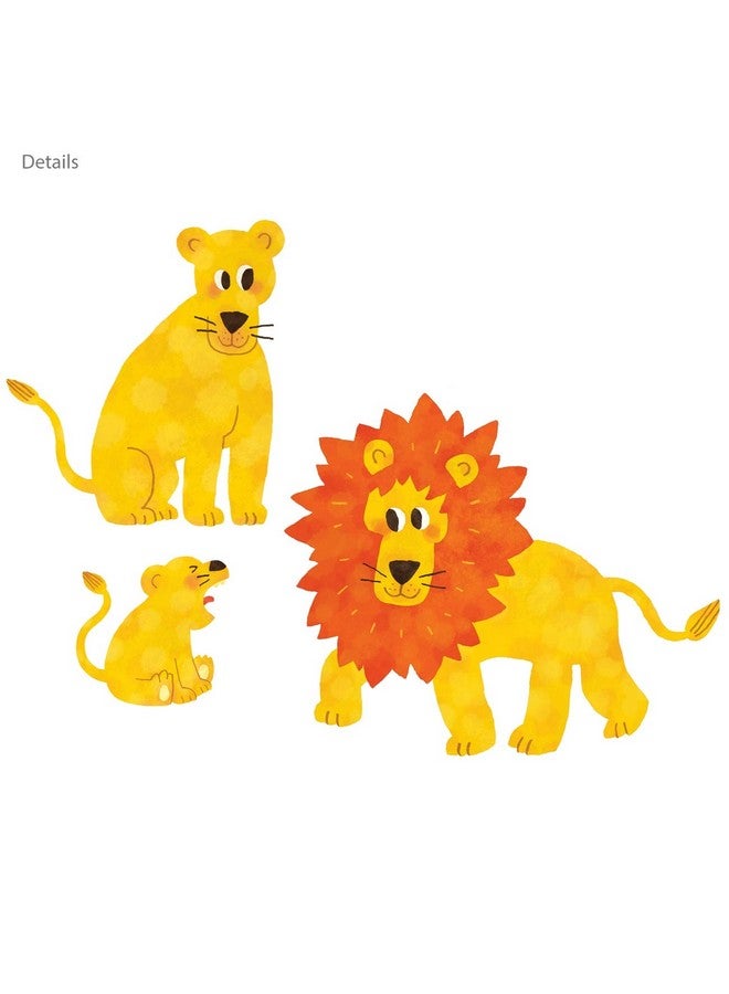 Decowall ملصقات حائط حيوانات الغابة للأطفال DECOWALL DS8-1513N ملصقات حائط قابلة للإزالة واللصق لغرفة الأطفال وغرفة النوم وغرفة المعيشة - Image 4