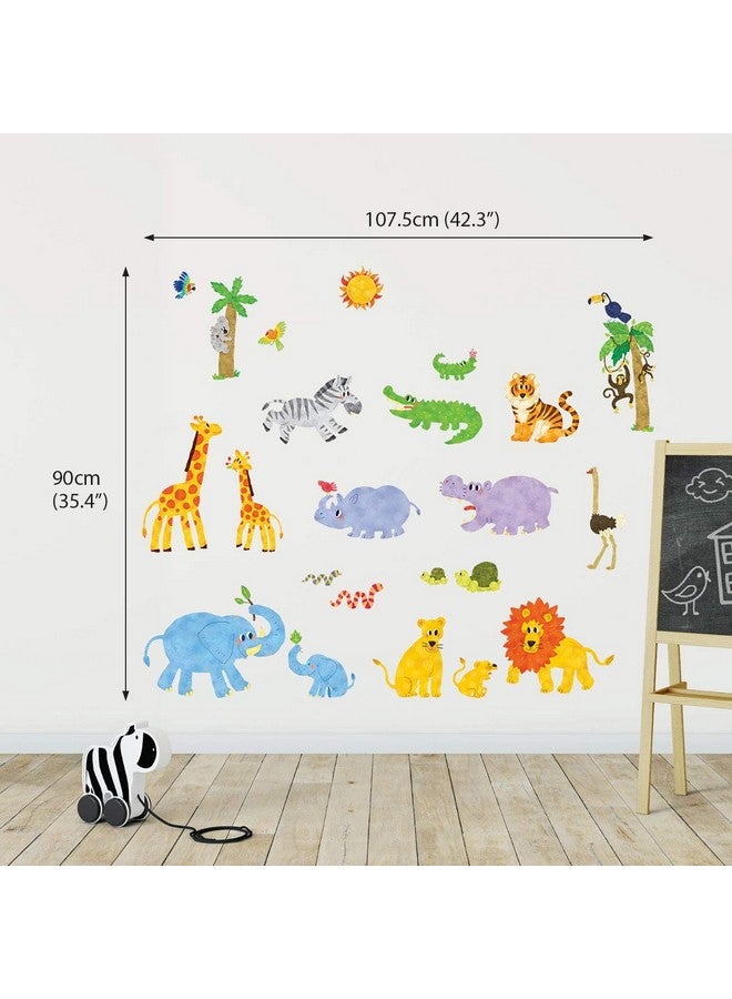 Decowall ملصقات حائط حيوانات الغابة للأطفال DECOWALL DS8-1513N ملصقات حائط قابلة للإزالة واللصق لغرفة الأطفال وغرفة النوم وغرفة المعيشة - Image 3