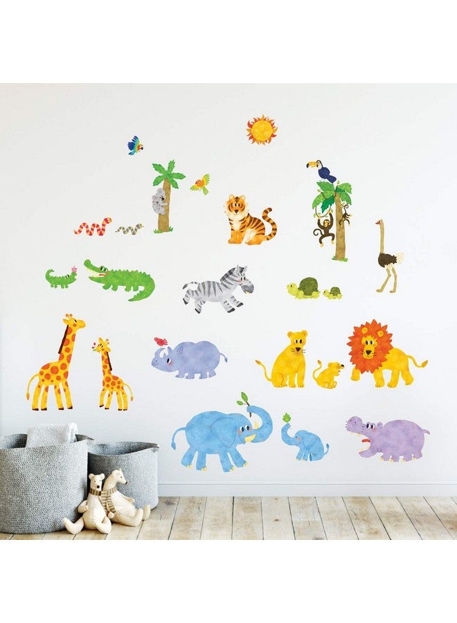 Decowall ملصقات حائط حيوانات الغابة للأطفال DECOWALL DS8-1513N ملصقات حائط قابلة للإزالة واللصق لغرفة الأطفال وغرفة النوم وغرفة المعيشة - Image 2