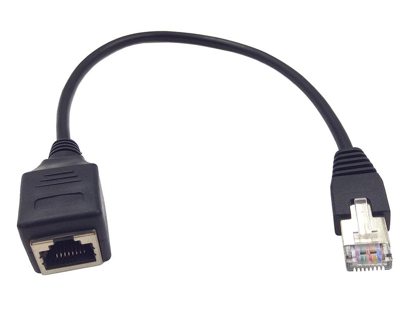 Haokiang RJ45 Extension Cable, 1PCS Cat6 Ethernet Male to Female Extension Network Connector Cable (1ft) - Image 1