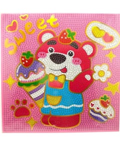 Square sequin frame made from a handmade art kit to create a sparkling masterpiece within a frame.