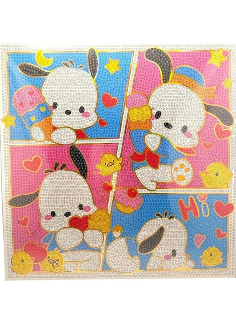 Generic - Square sequin frame made from a handmade art kit to create a sparkling masterpiece within a frame. - Image 1
