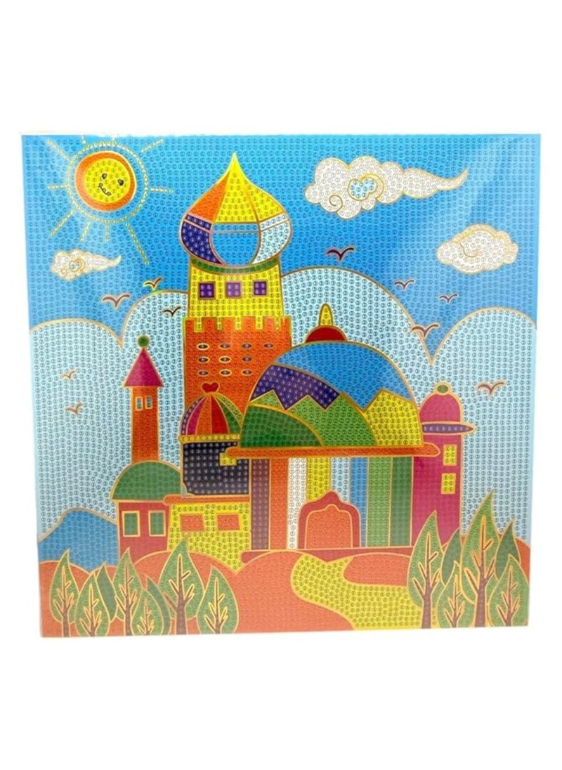 Generic - Square sequin frame made from a handmade art kit to create a sparkling masterpiece within a frame. - Image 1