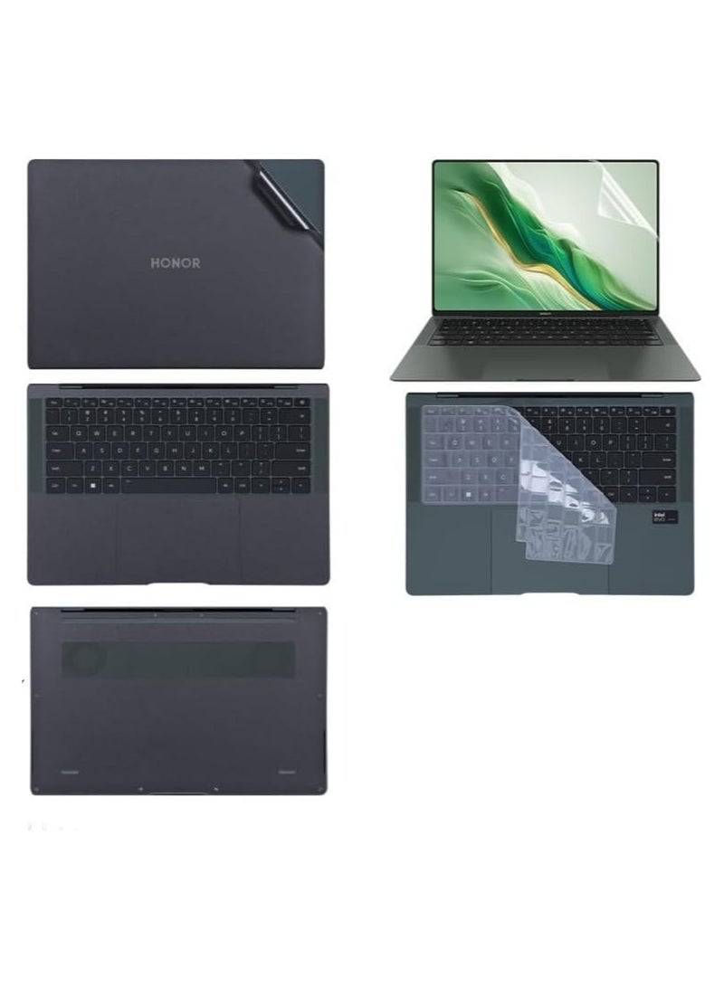 general Laptop Sticker case compatible with Honor MagicBook Art 14 2024 14.6-inch, scratch-resistant sticker three side laptop film + HD film + keyboard protective film