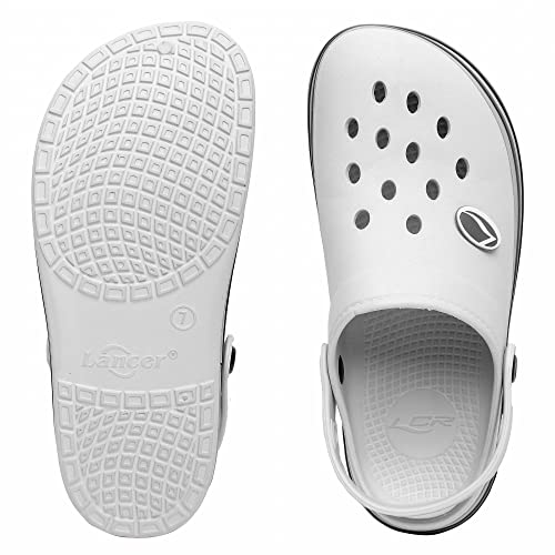 Lancer Mens Foam-Class Light Grey Clog - 9 UK (Foam-Class-W.Gry-9) - Image 5