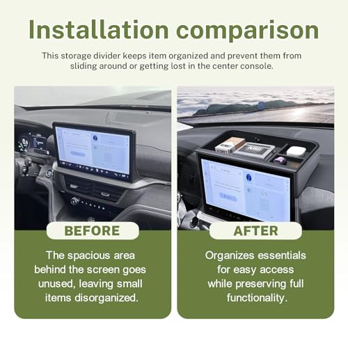 HGWEI Dash Storage Tray Compatible with 2025 2026 Ford Explorer (Active/T-Line/ST/Platinum/Tremor) Interior Accessories Behind 13.2" Screen Center Console Dashboard Organizer Insert Mount Holder - Image 3