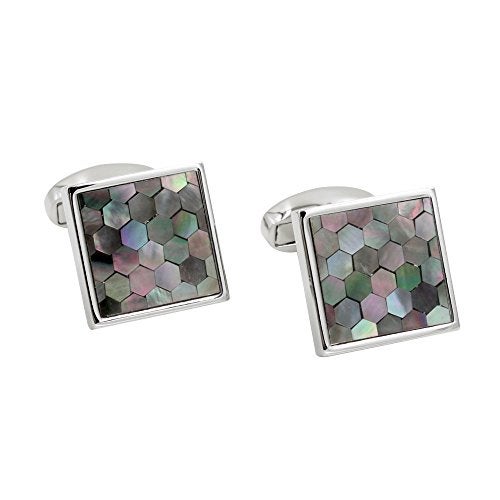AUSCUFFLINKS Signature Malachite Grey Cufflinks | Mens Gift | Cuff Links Box Included | Gift for Him - Image 4