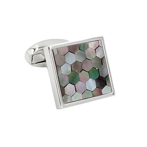 AUSCUFFLINKS Signature Malachite Grey Cufflinks | Mens Gift | Cuff Links Box Included | Gift for Him - Image 3