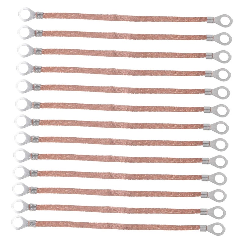 100pcs Copper Braided Ground Strap Wire for Electrical Applications Heavy Duty Ground Lead Wire Suitable for High Voltage Equipment and Electrical Panels - Image 1