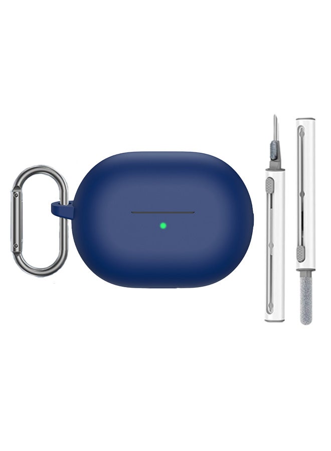 سجيت غطاء حماية من السيليكون الناعم لسماعات Huawei FreeBuds Pro 4 / Pro 3 مع مجموعة تنظيف وسلسلة مفاتيح (أزرق) - Image 1