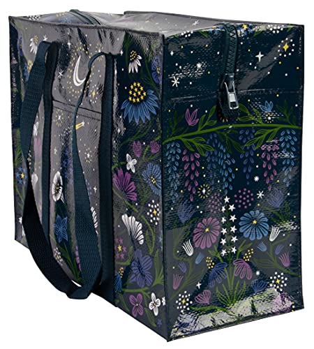 Blue Q Reusable Shoulder Tote Bag - Starry Garden - Carry Everywhere Bag with a Hefty Zipper, Exterior Pocket & Reinforced Floor, Easy to Clean, Spacious, Durable, & Fun Design, 95% Recycled Material - Image 2