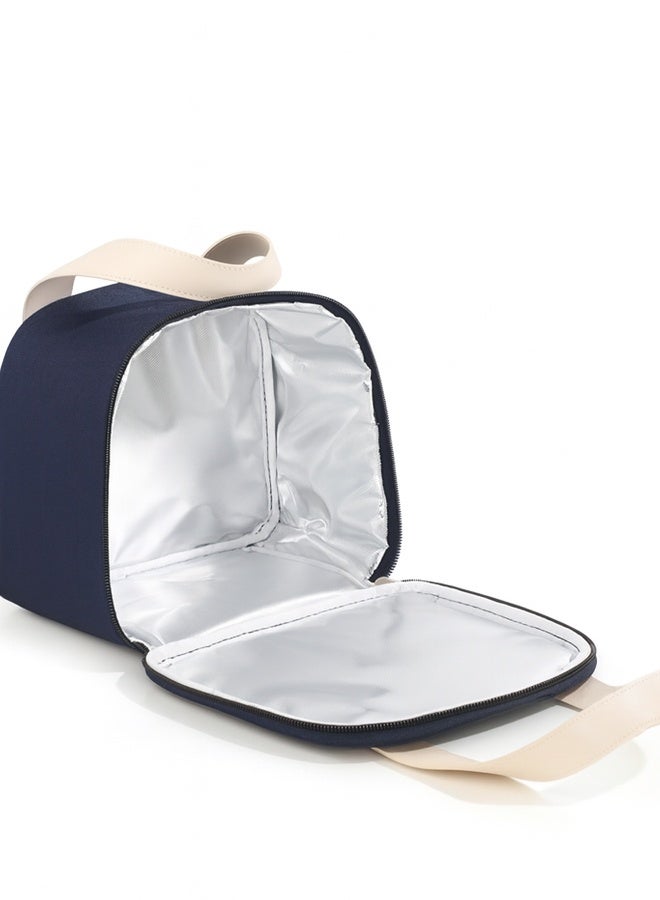 Toshionics Insulated Lunch Box Bag - Leak-Proof Oxford Fabric with High-Grade Zip Lock & Leather Handle With Pocket – Compact Thermal Tote for Snacks, Office, School, Kids – Multi-Color Options – Size 22x19x14 cm – Approx. 6L Capacity - Image 2