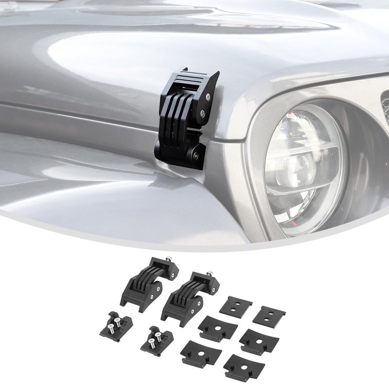 Linskip Hood Latches Aluminum Hood Catch Kit Replacement Compatible with 20072024 2025 Jeep Wrangler JK JL Jeep Gladiator JT Exterior AccessoriesPair - Image 2