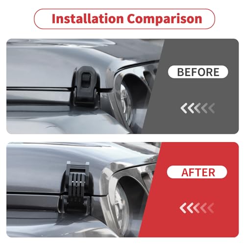 Linskip Hood Latches Aluminum Hood Catch Kit Replacement Compatible with 20072024 2025 Jeep Wrangler JK JL Jeep Gladiator JT Exterior AccessoriesPair - Image 3