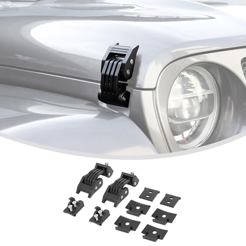 Linskip Hood Latches Aluminum Hood Catch Kit Replacement Compatible with 20072024 2025 Jeep Wrangler JK JL Jeep Gladiator JT Exterior AccessoriesPair - Image 1